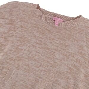 Lilly Pulitzer Kids Pink Marled Knit Fringe Poncho Sweater Size M 6 7